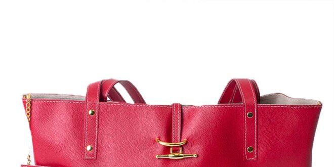 Dámská jahodově červená taška s peněženkou Pelleteria