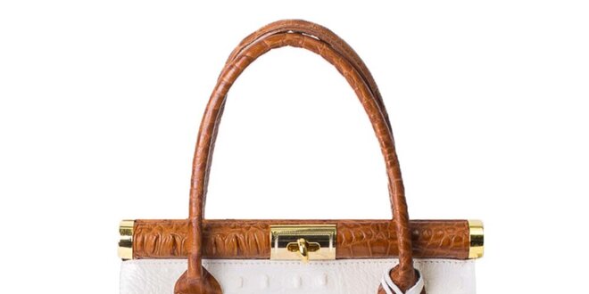 Dámská kufříková kabelka s krokodýlím vzorem Pelleteria
