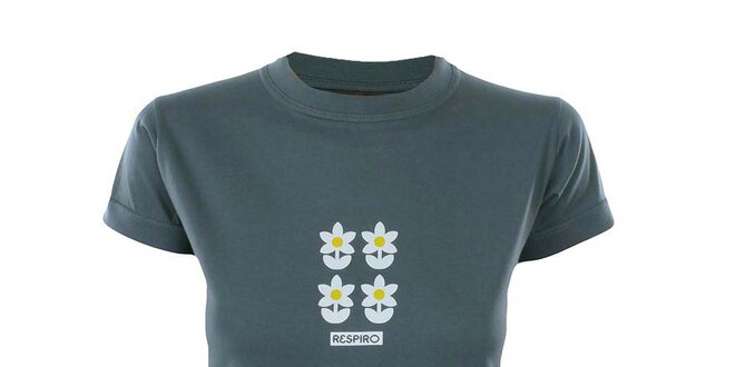 Dámské tričko s potiskem květin Respiro