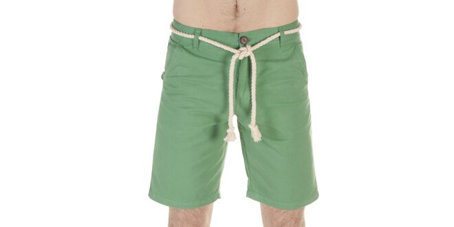 Pánské zelené šortky s provazem SixValves