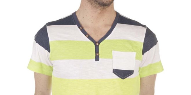Pánské barevné bavlněné tričko s kapsičkou SixValves