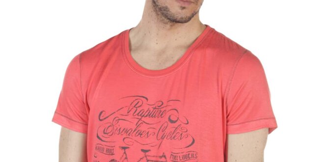Pánské růžové tričko s kolem SixValves