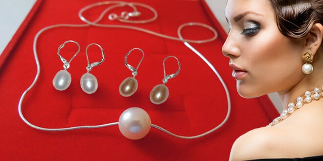 Perlové šperky - náhrdelník nebo dvoje náušnice