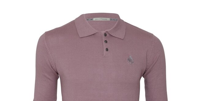 Pánský růžovofialový svetr s límečkem Paul Stragas