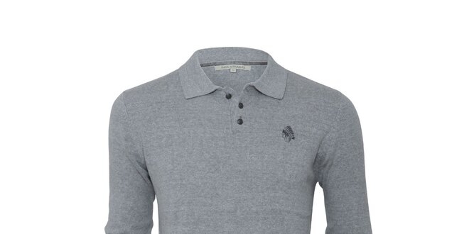Pánský šedý svetr s límečkem Paul Stragas