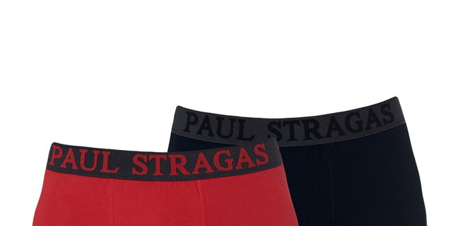 Set červených a černých pánských boxerek Paul Stragas