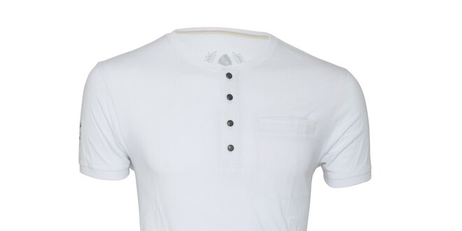 Pánské bílé tričko s knoflíčky Paul Stragas