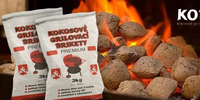 Prémiové grilovací kokosové brikety Kobri (6 či 15 kg)