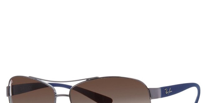 Oválné sluneční brýle s modrými stranicemi Ray-Ban