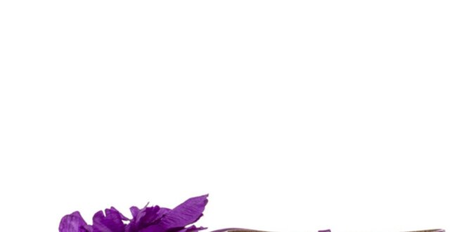 Dámské sandálky s fialovou květinou Blink