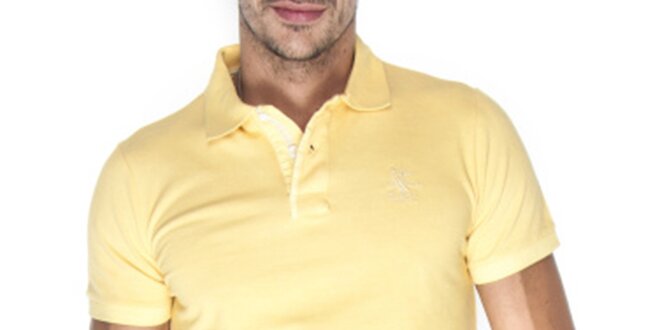 Pánské pastelově žluté polo tričko Giorgio Di Mare