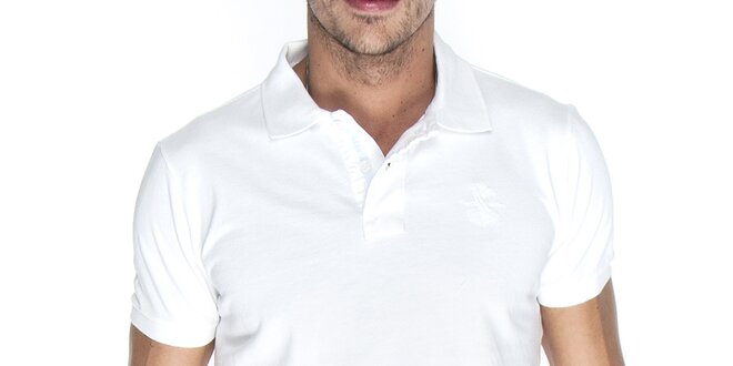 Pánské čistě bílé polo tričko Giorgio Di Mare