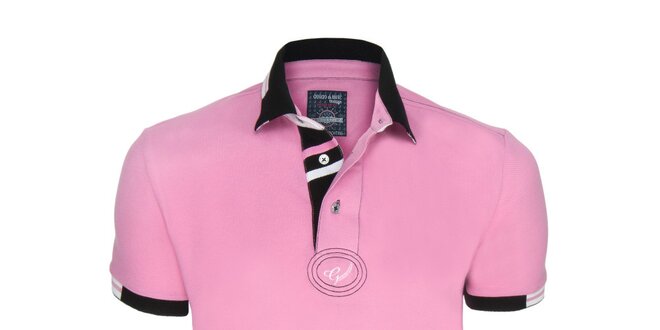 Pánské růžové polo tričko Giorgio Di Mare
