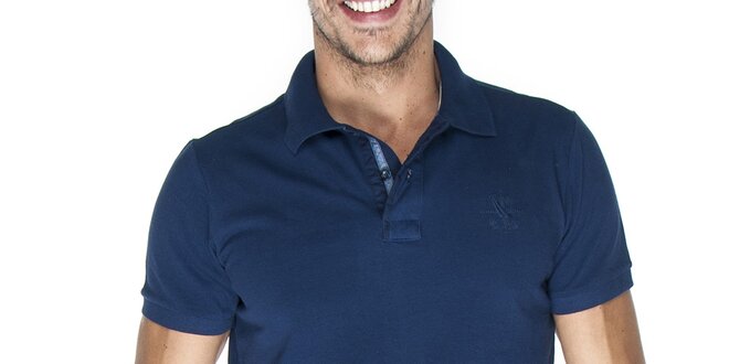 Pánské tmavě modré polo tričko Giorgio Di Mare