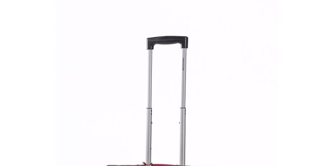 Červený kabinový kufr Ravizzoni se dvěma kolečky