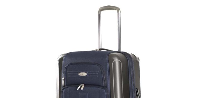 Velký modrý kufr s kolečky Ravizzoni