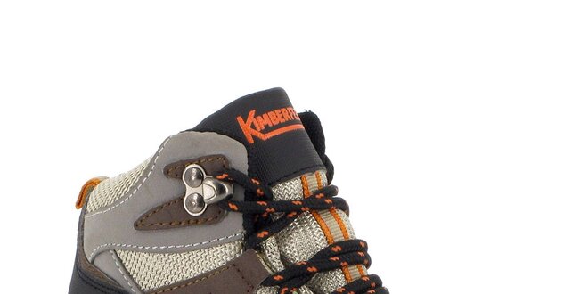 Dětské kotníkové boty s hnědo-oranžovými prvky Kimberfeel