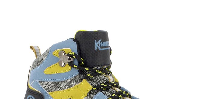 Dámské kotníkové boty s modro-žlutými prvky Kimberfeel