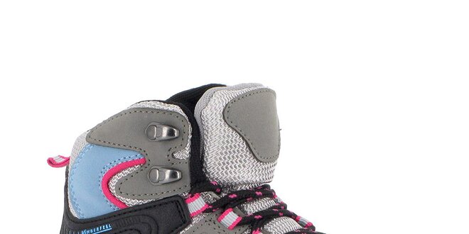 Dámské kotníčkové outdoorové boty s růžovo-modrými detaily Kimberfeel