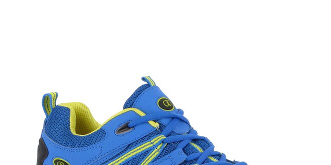 Modro-žluté nízké outdoorové boty Kimberfeel