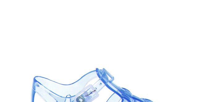 Dětské transparentní sandály v modré barvě Favolla