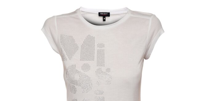 Dámské bílé triko Miss Sixty s kovovými cvoky