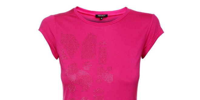 Dámské růžové triko Miss Sixty s kovovými cvoky