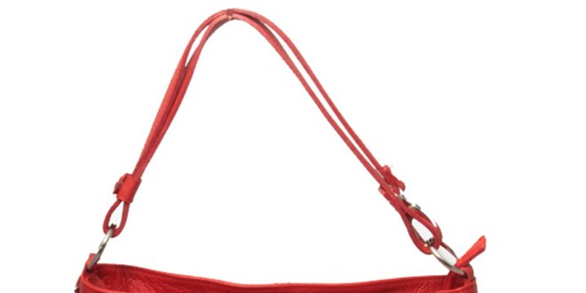 Dámská červená kabelka s jedním uchem Leonardo Farnesi