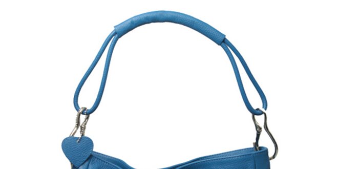 Dámská modrá kabelka s jedním popruhem Leonardo Farnesi