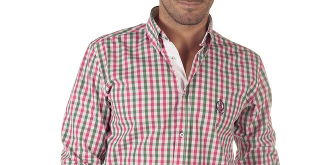 Pánská vícebarevná košile s kostkovaným vzorem CLK
