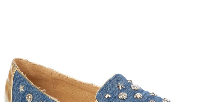Dámské džínové botičky s kovovými ozdobami Betsy