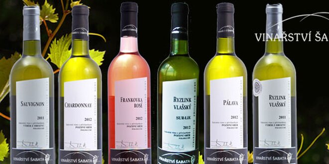 Šest polosuchých vín z rodinného vinařství Šabata