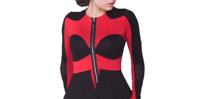 Dámské červeno-černé šaty Arefeva