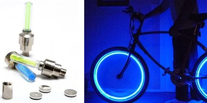 Dva LED svítící ventilky nejen na kolo včetně dopravy