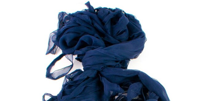 Dámský modrý hedvábný šátek Gianfranco Ferré