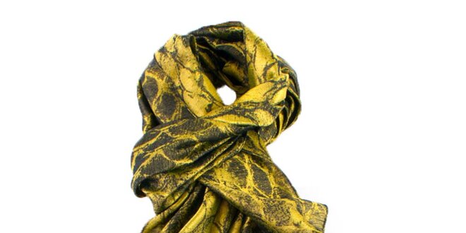 Žlutě vzorovaný šátek Gianfranco Ferré