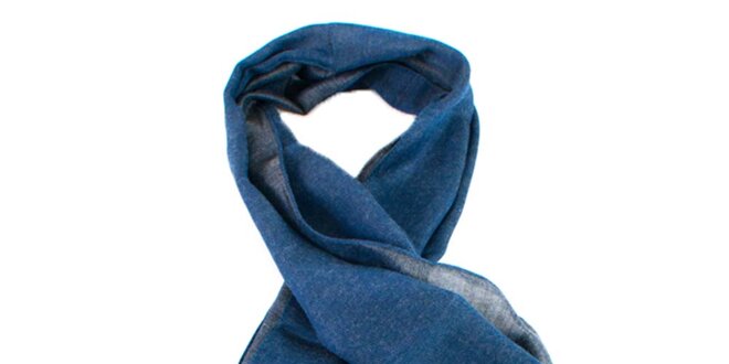 Modrý šátek s třásněmi Gianfranco Ferré