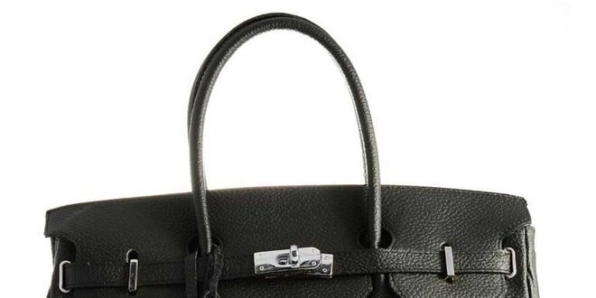 Dámská černá kožená kufříková kabelka Florence Bags