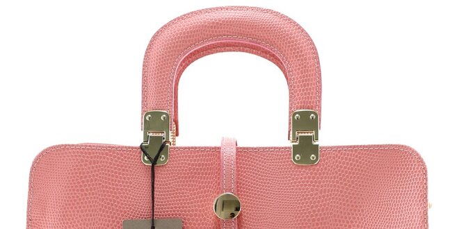 Dámská světle růžová vzorovaná kabelka Florence Bags
