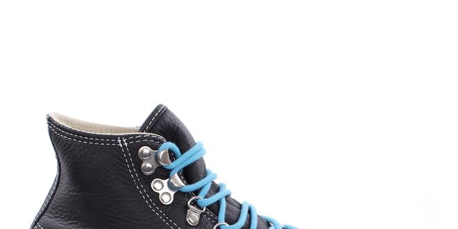 Černé šněrovací kotníkové boty Converse