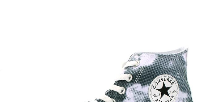 Bílo-černé kotníkové tenisky s potiskem Converse