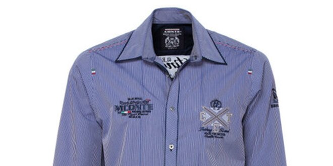 Pánská modře pruhovaná košile M. Conte