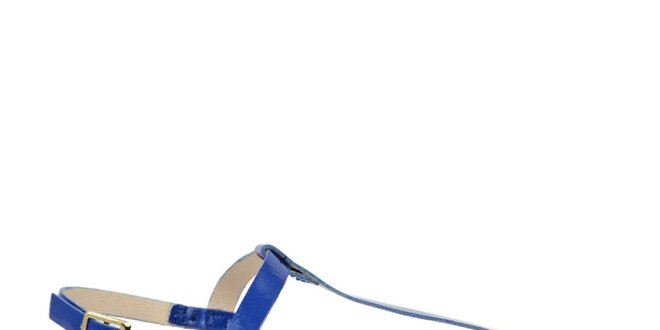 Dámské modré kožené sandálky Giorgio Picino
