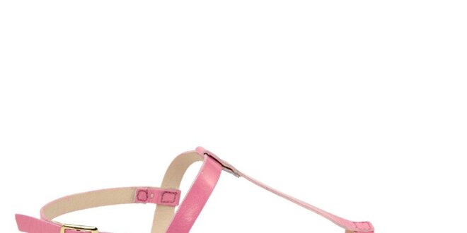 Dámské růžové kožené sandálky Giorgio Picino