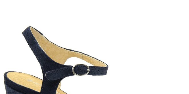 Dámské tmavě modré semišové sandálky s ozdobnými cvočky Giorgio Picino
