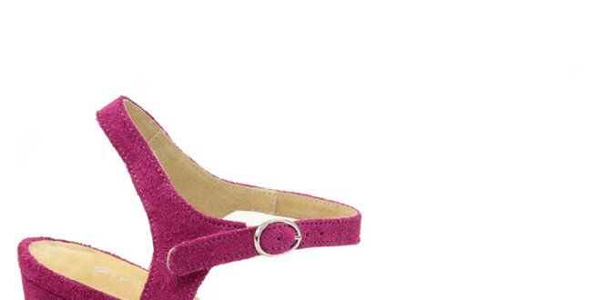 Dámské purpurové semišové sandálky s ozdobnými cvočky Giorgio Picino