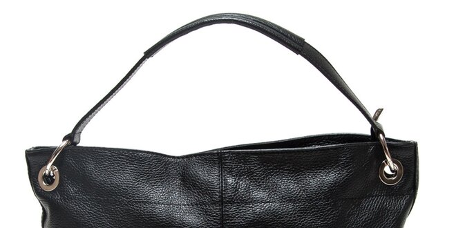 Dámská černá kabelka s vnější kapsičkou Mangotti