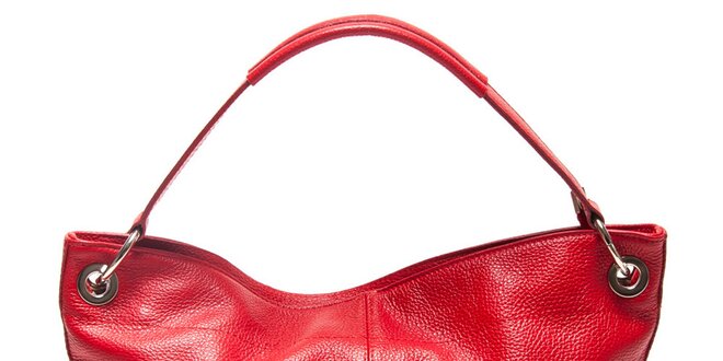 Dámská červená kabelka s vnější kapsičkou Mangotti