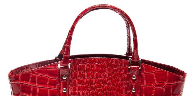 Dámská červená vzorovaná kabelka Mangotti