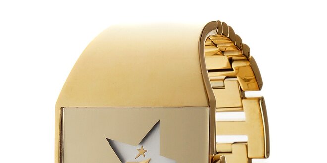 Dámské zlaté ocelové hodinky Thierry Mugler